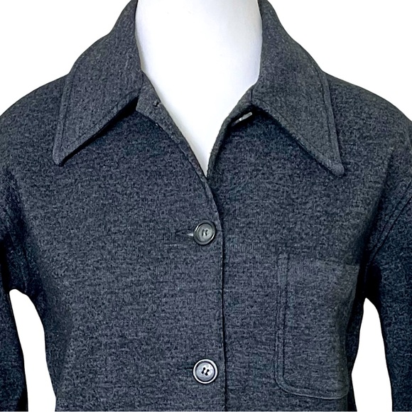 Vtg J.Crew Women’s Blazer Wool Knit Sz 2 Y2K Preppy Classic Minimalist Excellent - Picture 3 of 5